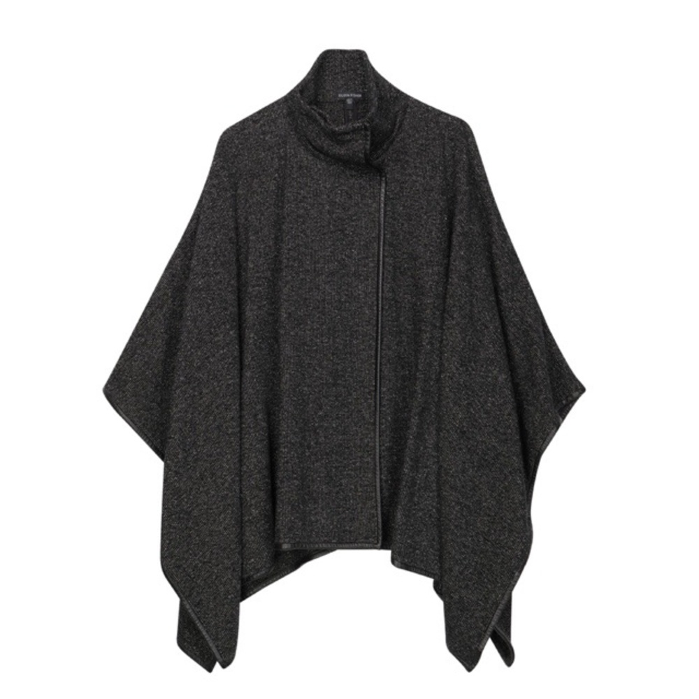 NWT Eileen Fisher Plush Cotton Dash Poncho Jacket